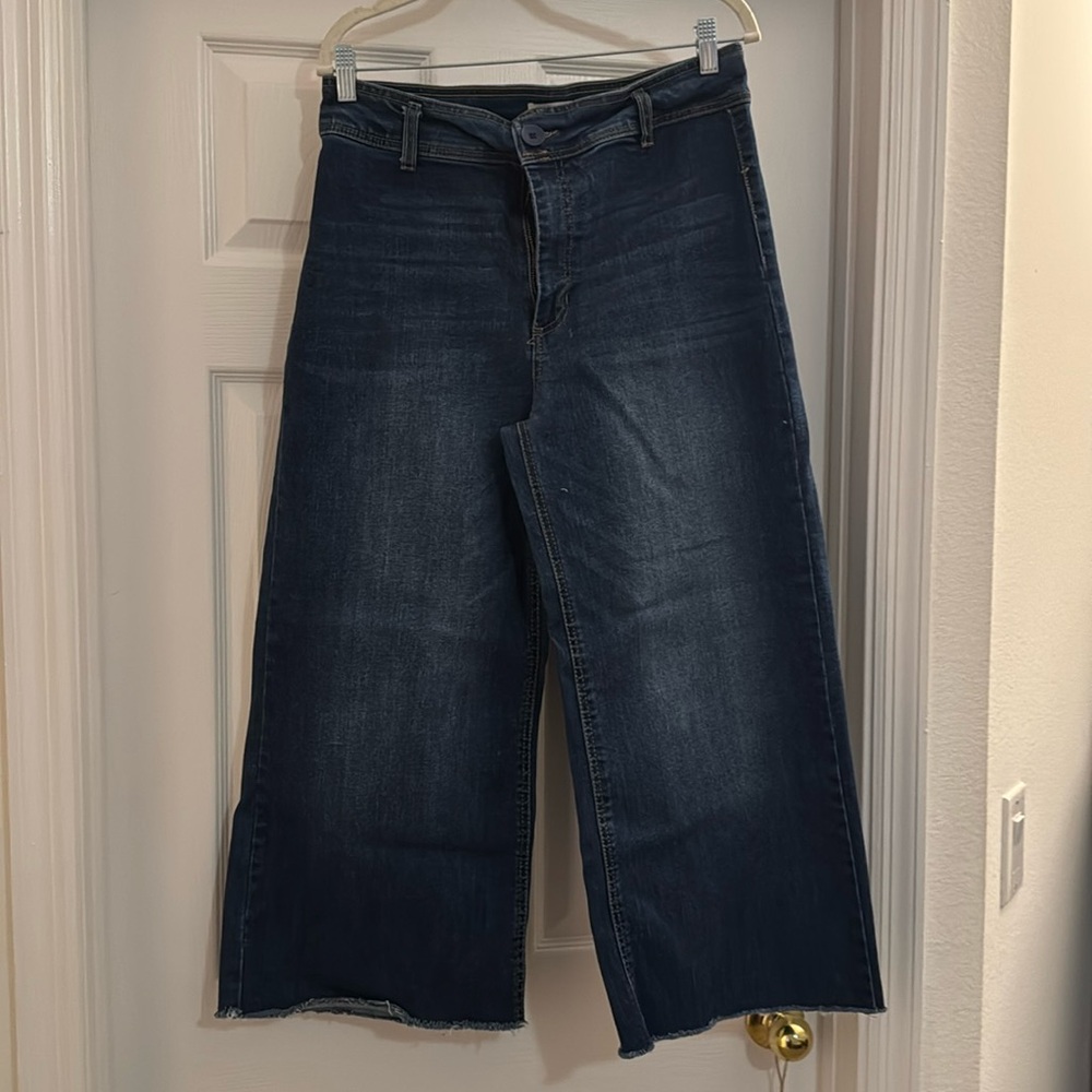 High-Rise Wide Leg Stretch Ankle Oat Jeans